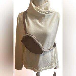 Apana Cream Turtleneck Sweater, Size M